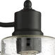 Universal LED LED Filament Flat Black Fan Light Kit in Clear Seeded
