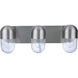 Pill 3 Light 22.5 inch Brushed Polished Nickel Vanity Light Wall Light