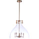 Chardonnay 5 Light 19.63 inch Satin Brass Pendant Ceiling Light