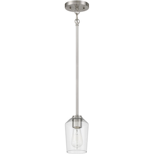 Shayna 1 Light 5 inch Brushed Polished Nickel Mini Pendant Ceiling Light