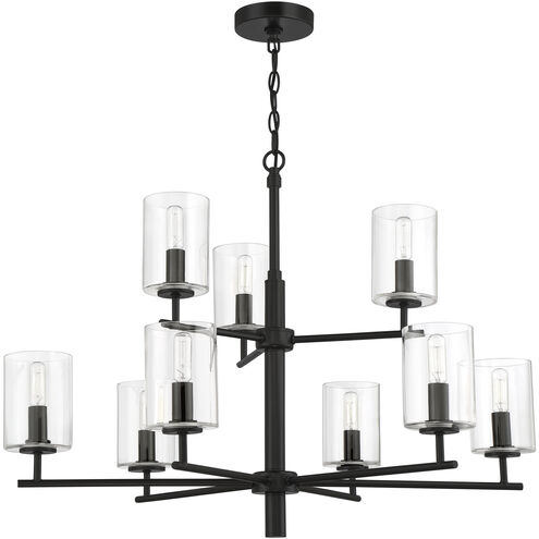 Hailie 9 Light 32 inch Flat Black Chandelier Ceiling Light