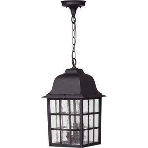 Grid Cage 3 Light 9 inch Textured Black Outdoor Pendant, Large