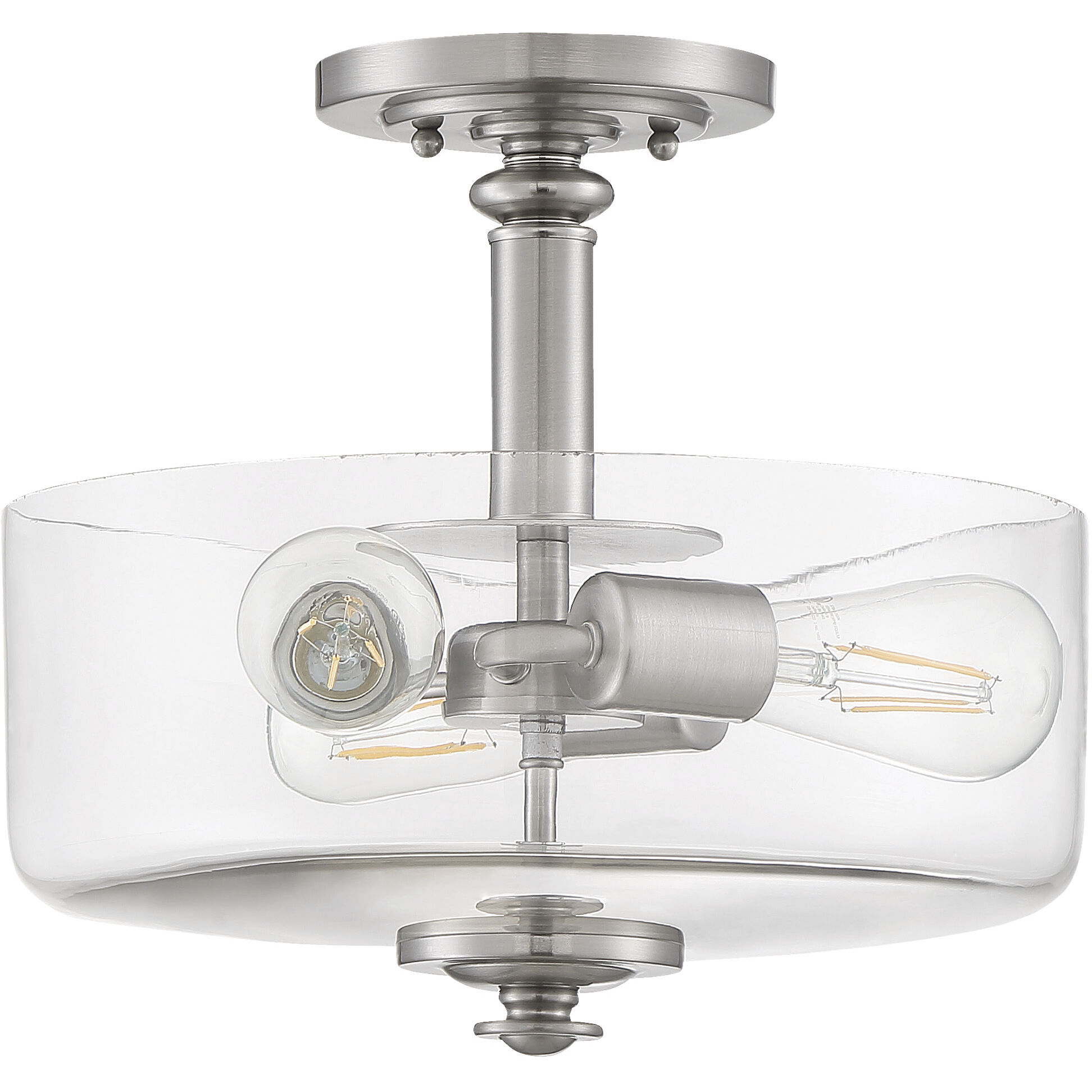 Neighborhood Dardyn 3 Light 13 inch Brushed Polished Nickel Convertible Semi Flush Ceiling Light