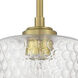Claire 1 Light 6.5 inch Satin Brass Mini Pendant Ceiling Light
