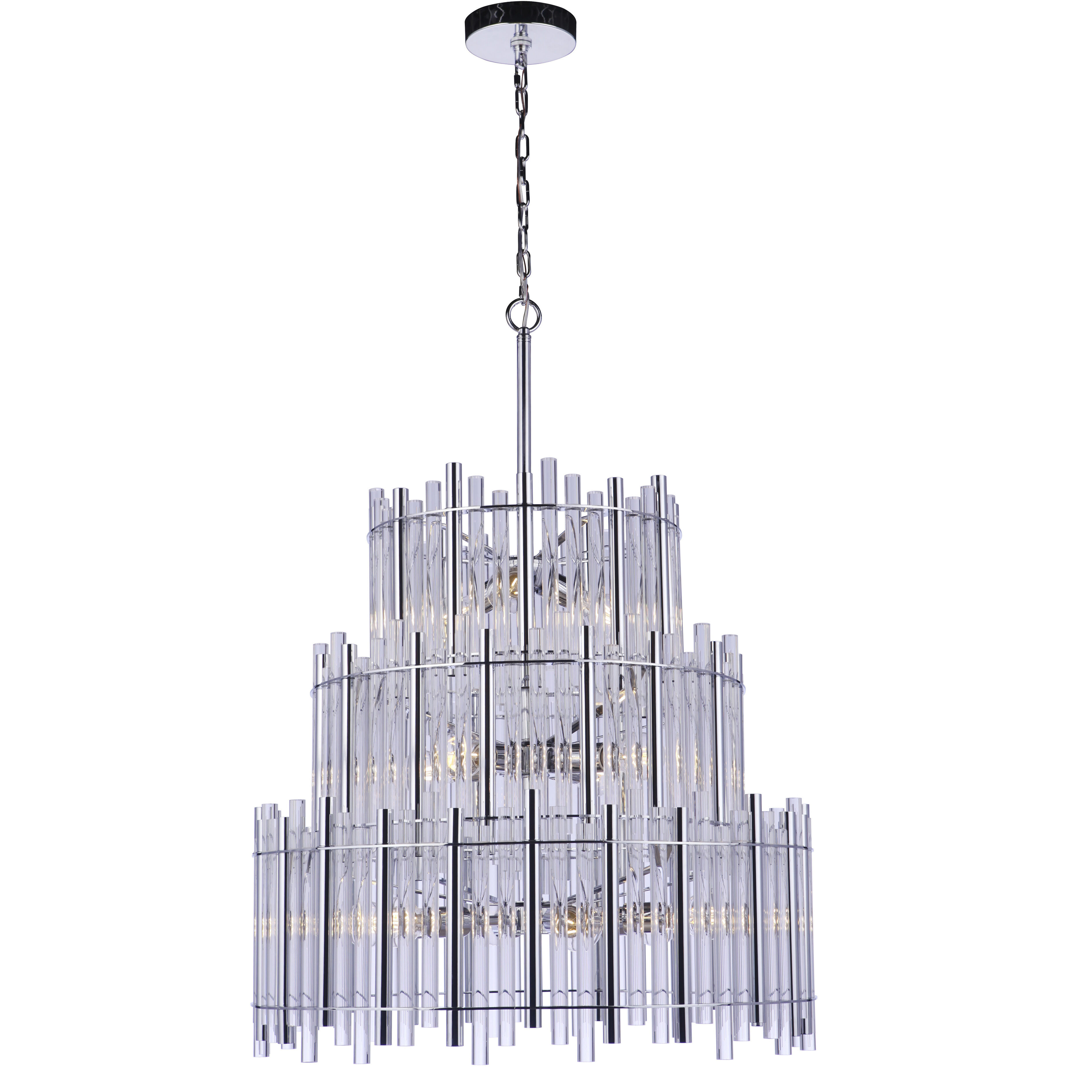Reveal 13 Light 28 inch Chrome Chandelier Ceiling Light