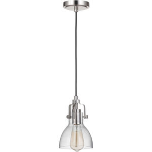 Gallery State House 1 Light 6 inch Polished Nickel Mini Pendant Ceiling Light in Clear Glass