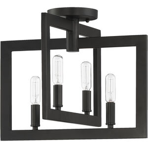Portrait 4 Light 15 inch Espresso Semi Flush Ceiling Light