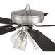 Pro Plus 104 52 inch Brushed Polished Nickel with Driftwood/Grey Walnut Blades Contractor Ceiling Fan