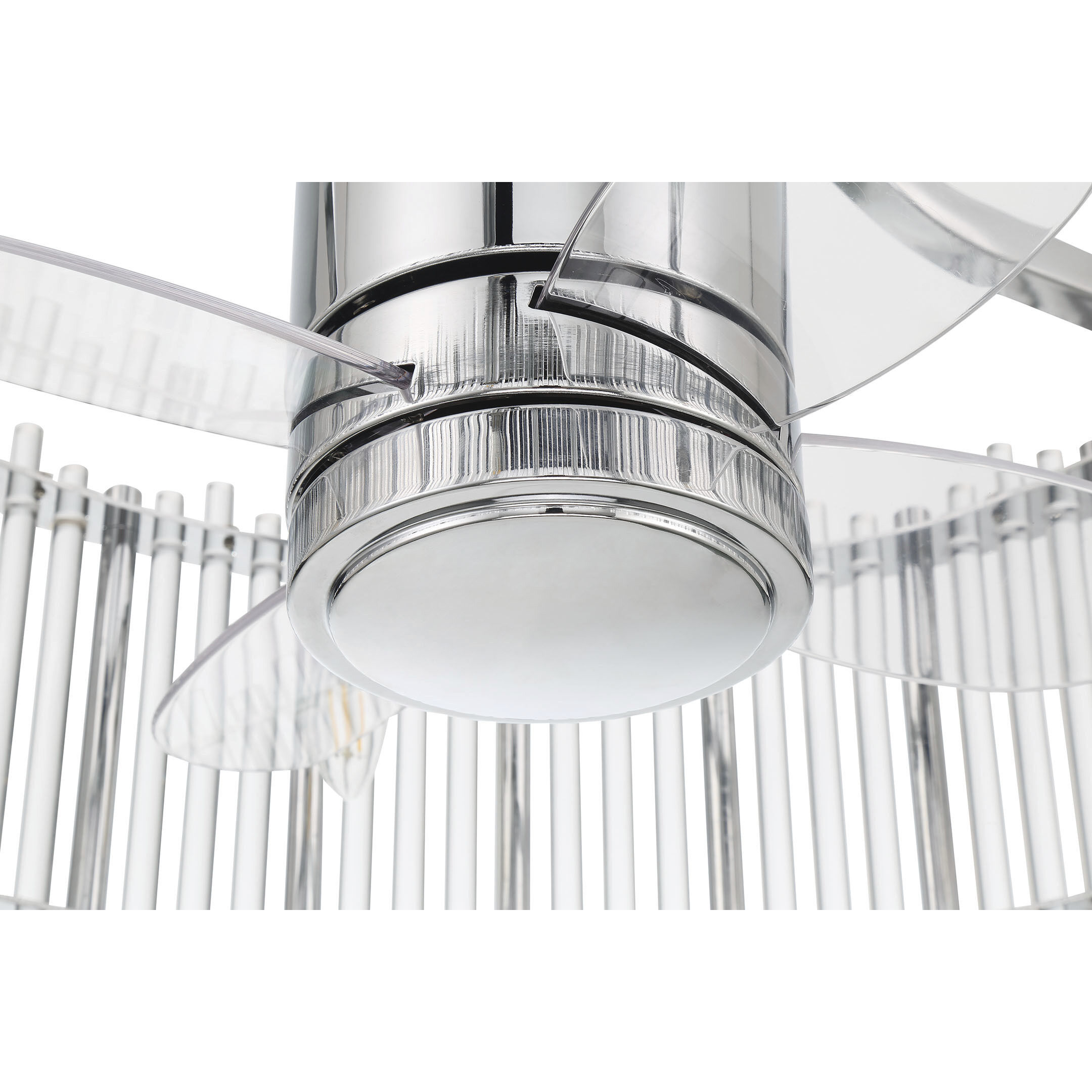 Reveal 24 inch Chrome with Clear Acrylic Blades Fandelier