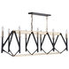 The Reserve Island Light Ceiling Light in Flat Black and Satin Brass