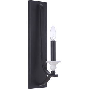 Esme 1 Light 5 inch Flat Black and Matte White Wall Sconce Wall Light