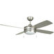 Laval 52 inch Brushed Satin Nickel with Brushed Nickel/Maple Blades Ceiling Fan