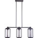 Pyrmont 3 Light 6.75 inch Oiled Bronze Gilded Outdoor Island Light
