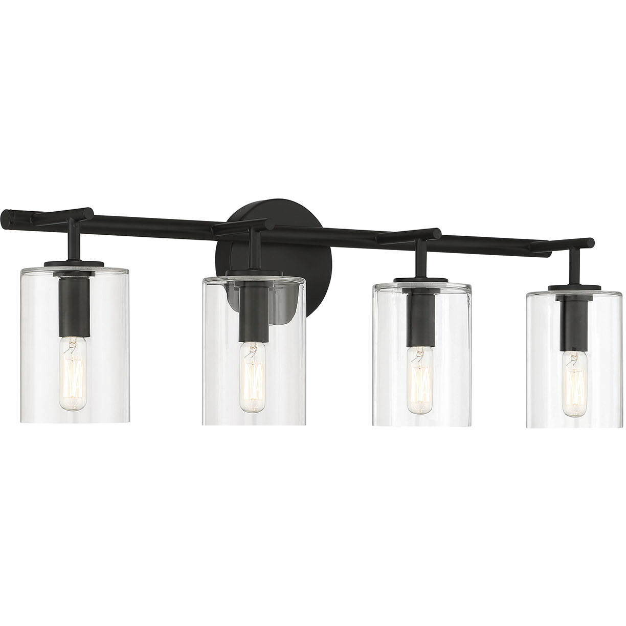 Hailie 4 Light 28 inch Flat Black Vanity Light Wall Light