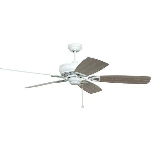Supreme Air 56 inch White with Reversible Matte White and White Washed Blades Indoor/Outdoor Ceiling Fan