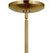 Isabel 5 Light 32 inch Satin Brass Convertible Semi-Flush Ceiling Light