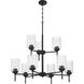 Claire 9 Light 30 inch Flat Black Chandelier Ceiling Light