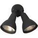 Bullets and Floods 2 Light 11 inch Textured Black Outdoor Flood Light in Textured Matte Black
