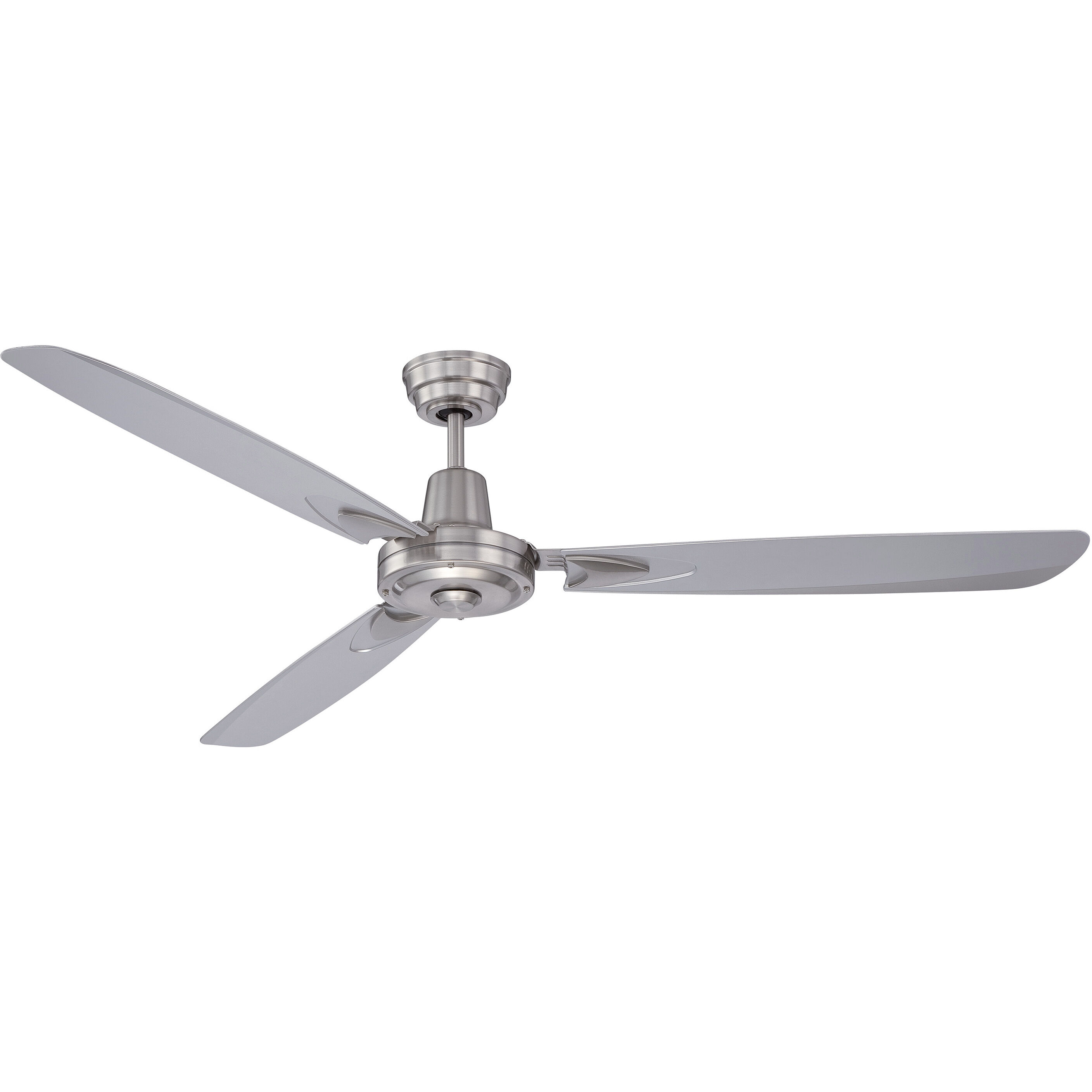 Velocity 58 inch Brushed Polished Nickel with Brushed Nickel Blades Ceiling Fan