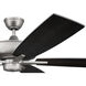Super Pro 60 inch Brushed Satin Nickel with Brushed Nickel/Greywood Blades Contractor Ceiling Fan