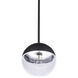 Evie 1 Light 7.5 inch Midnight Outdoor Pendant