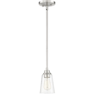Neighborhood Grace 1 Light 5 inch Brushed Polished Nickel Mini Pendant Ceiling Light in Clear Seeded, Neighborhood Collection