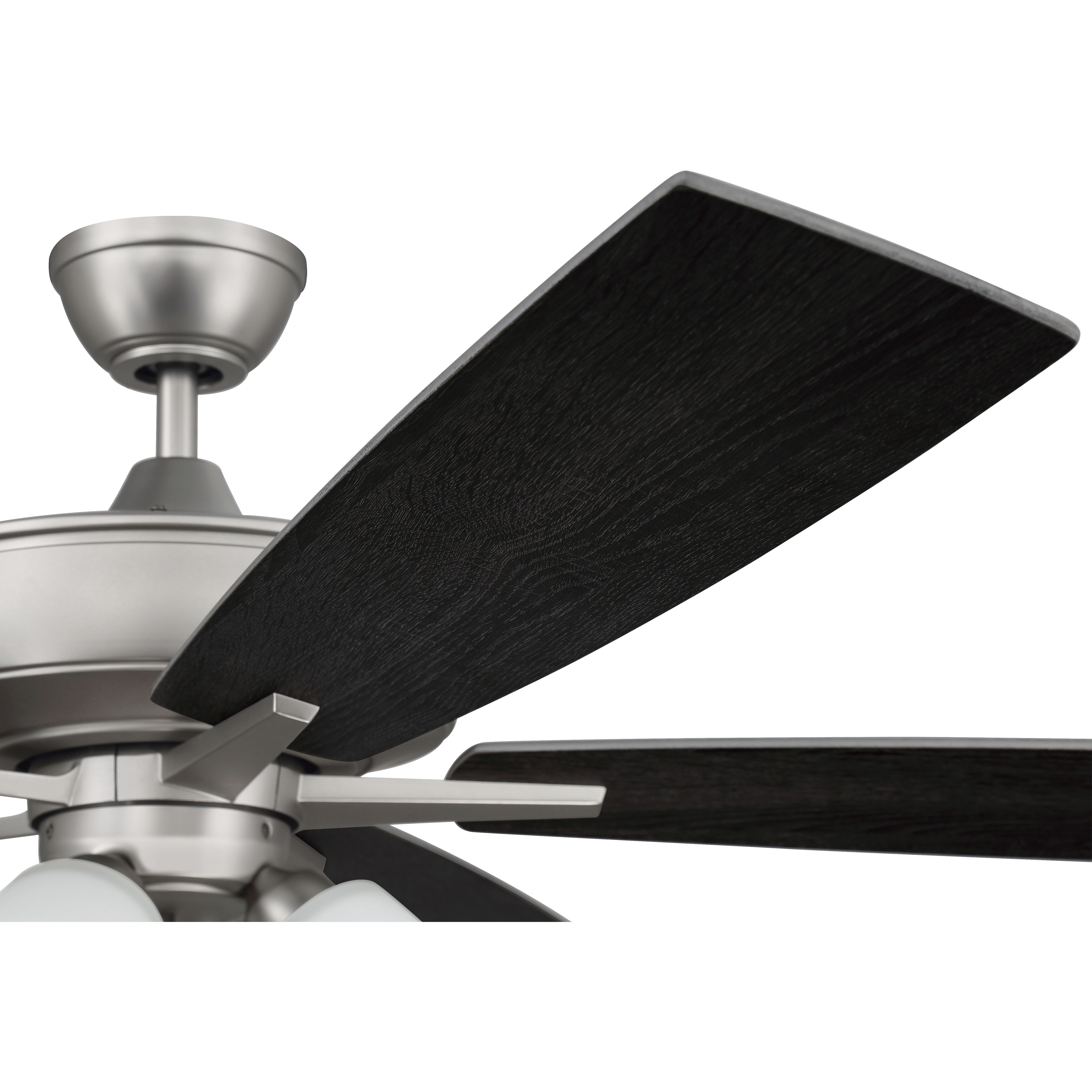 Super Pro 114 60 inch Brushed Satin Nickel with Brushed Nickel/Greywood Blades Contractor Ceiling Fan