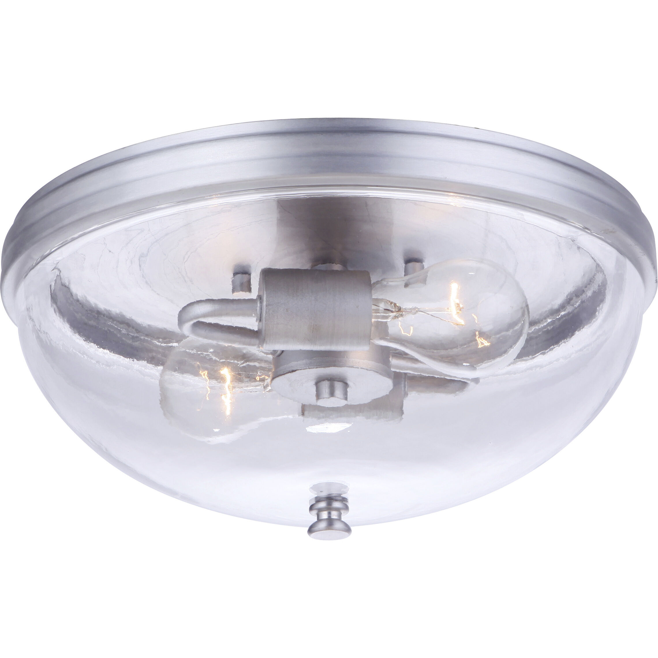 Sivo 2 Light 13 inch Satin Aluminum Outdoor Flushmount