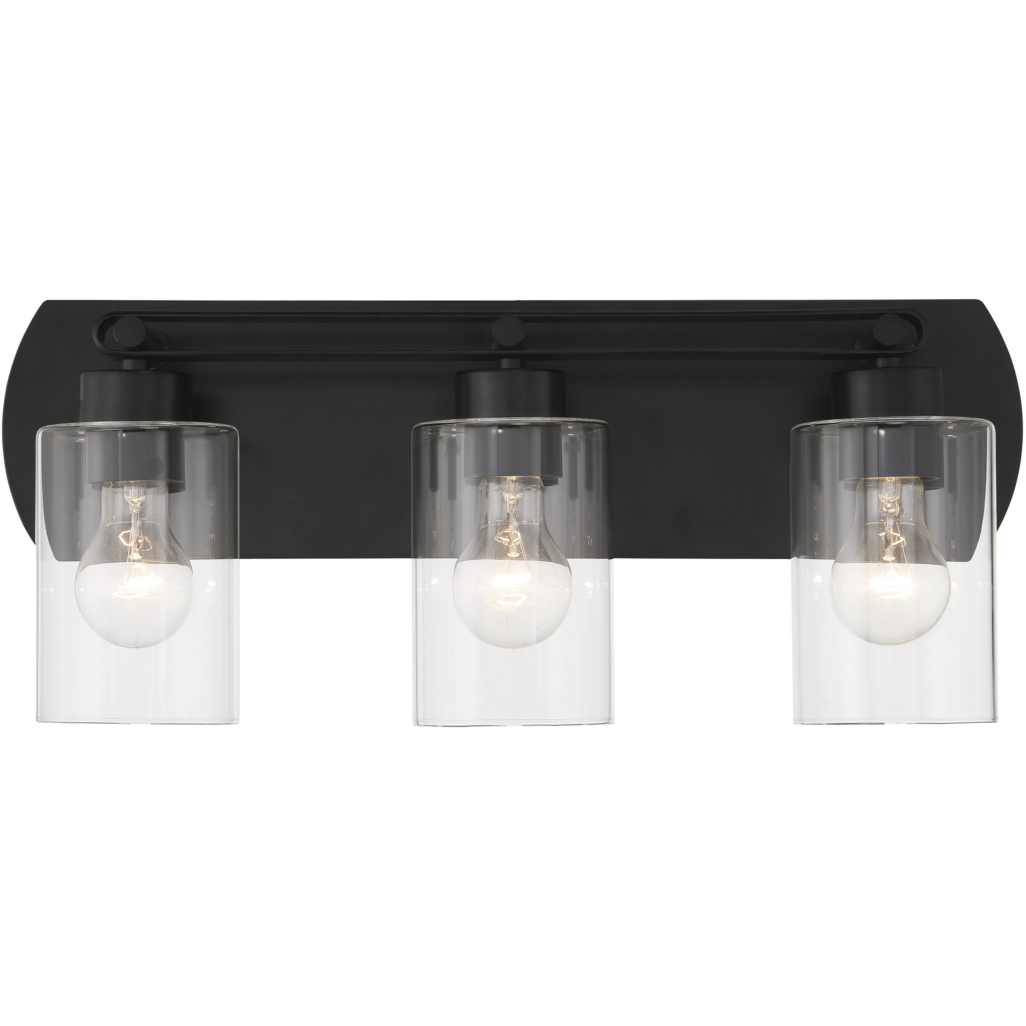 Hendrix 3 Light 20.5 inch Flat Black Vanity Light Wall Light