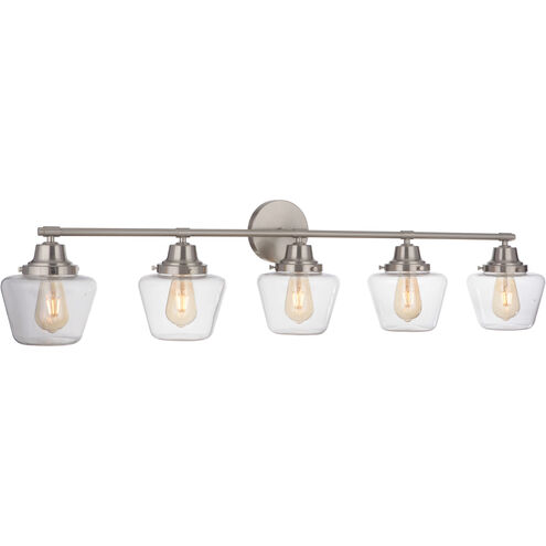 Neighborhood Essex 5 Light 48 inch Brushed Polished Nickel Vanity Light Wall Light, Neighborhood Collection