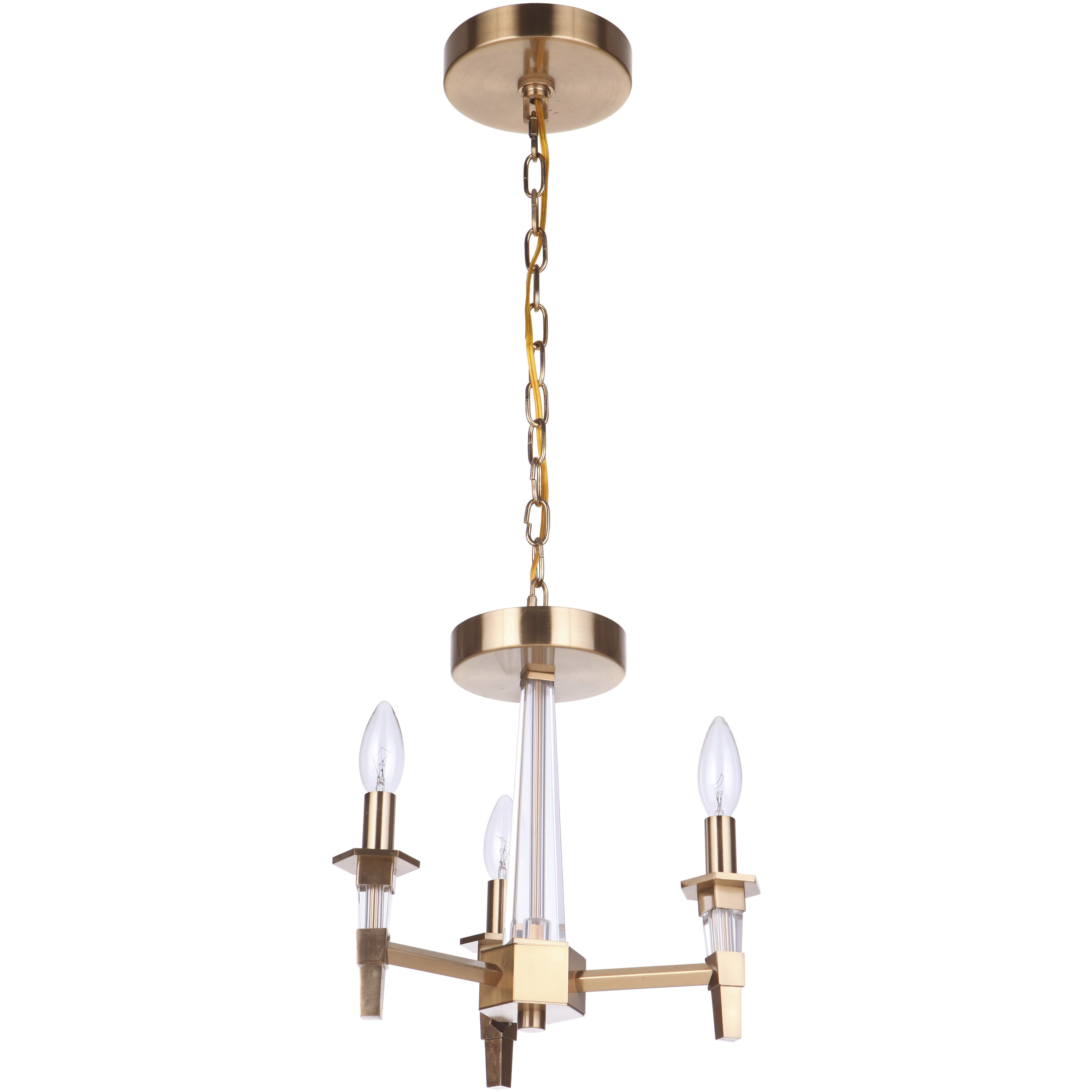 Tarryn 3 Light 11 inch Satin Brass Convertible Semi Flush Ceiling Light