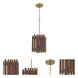 Freeform 1 Light 9.5 inch Satin Brass/Walnut Pendant Ceiling Light