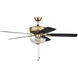 Pro Plus 101 52 inch Satin Brass with Black Walnut/Flat Black Blades Contractor Ceiling Fan