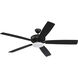 Super Pro 112 60 inch Flat Black with Flat Black/Greywood Blades Contractor Ceiling Fan, Slim