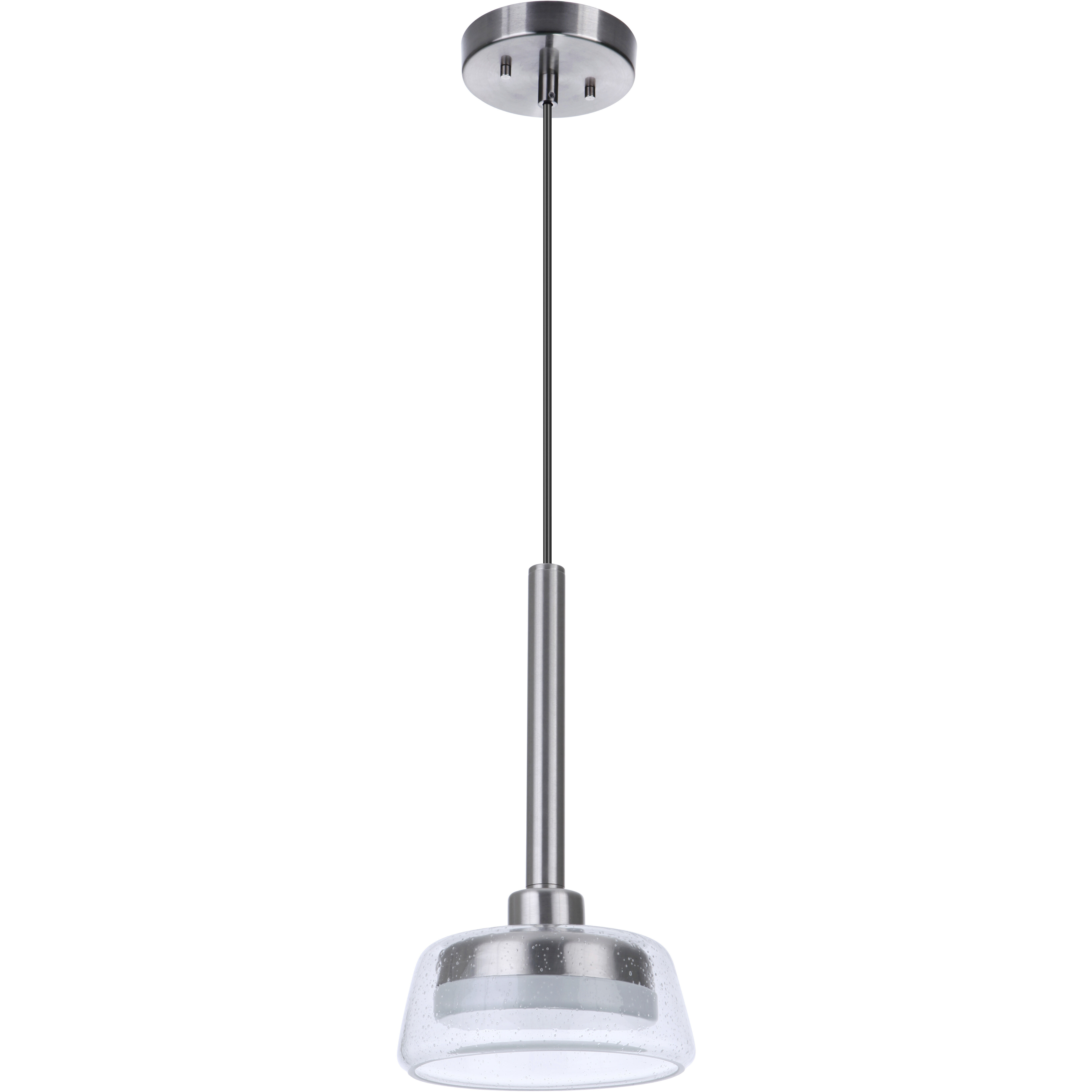 Centric LED 7 inch Brushed Polished Nickel Pendant Ceiling Light