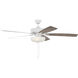 Super Pro 111 60 inch White with White/Washed Oak Blades Contractor Ceiling Fan