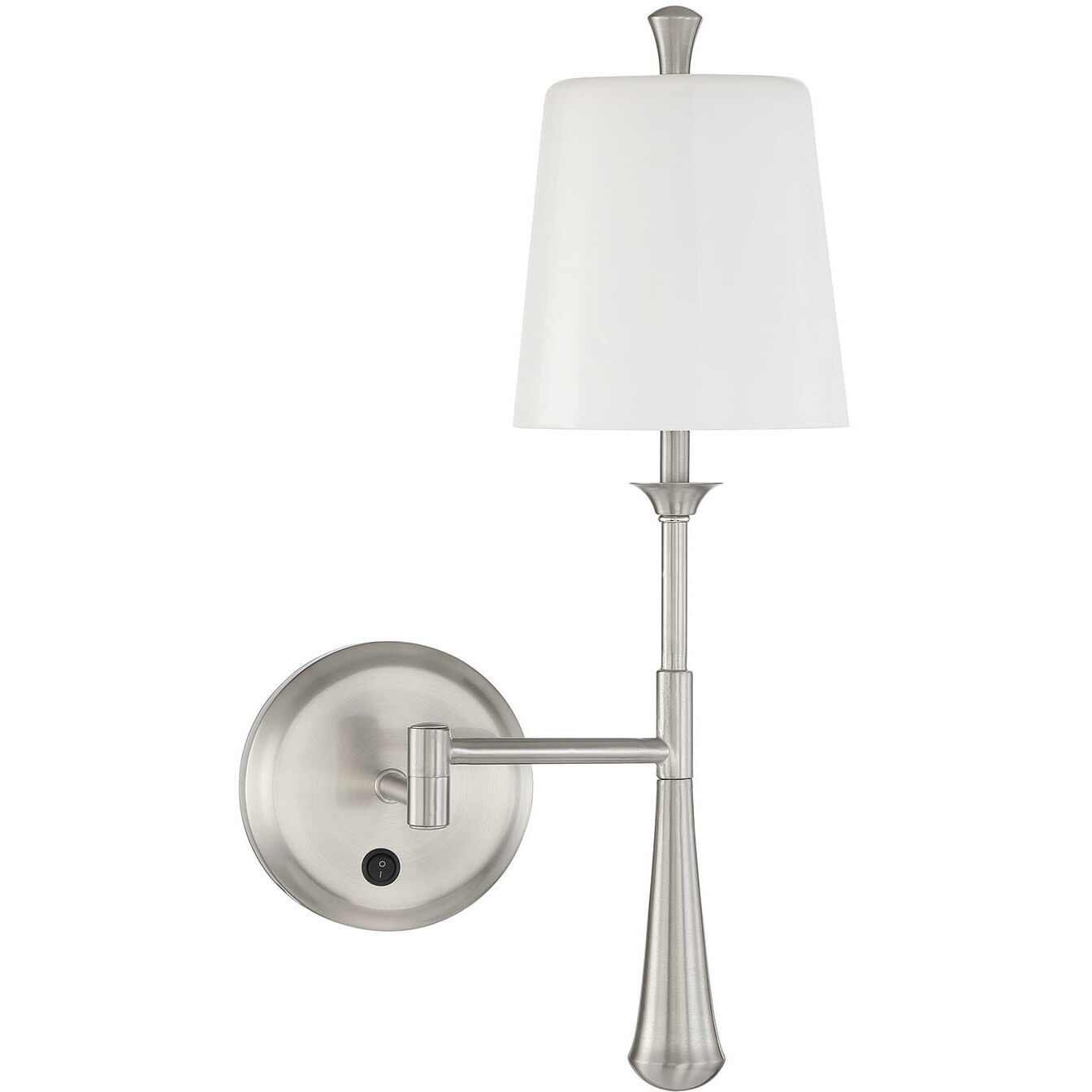 Palmer 12 inch 60.00 watt Brushed Polished Nickel Swing Arm Wall Sconce Wall Light