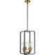 Neighborhood Randolph 4 Light 14 inch Flat Black/Satin Brass Foyer Light Ceiling Light in Flat Black and Satin Brass, Neighborhood Collection
