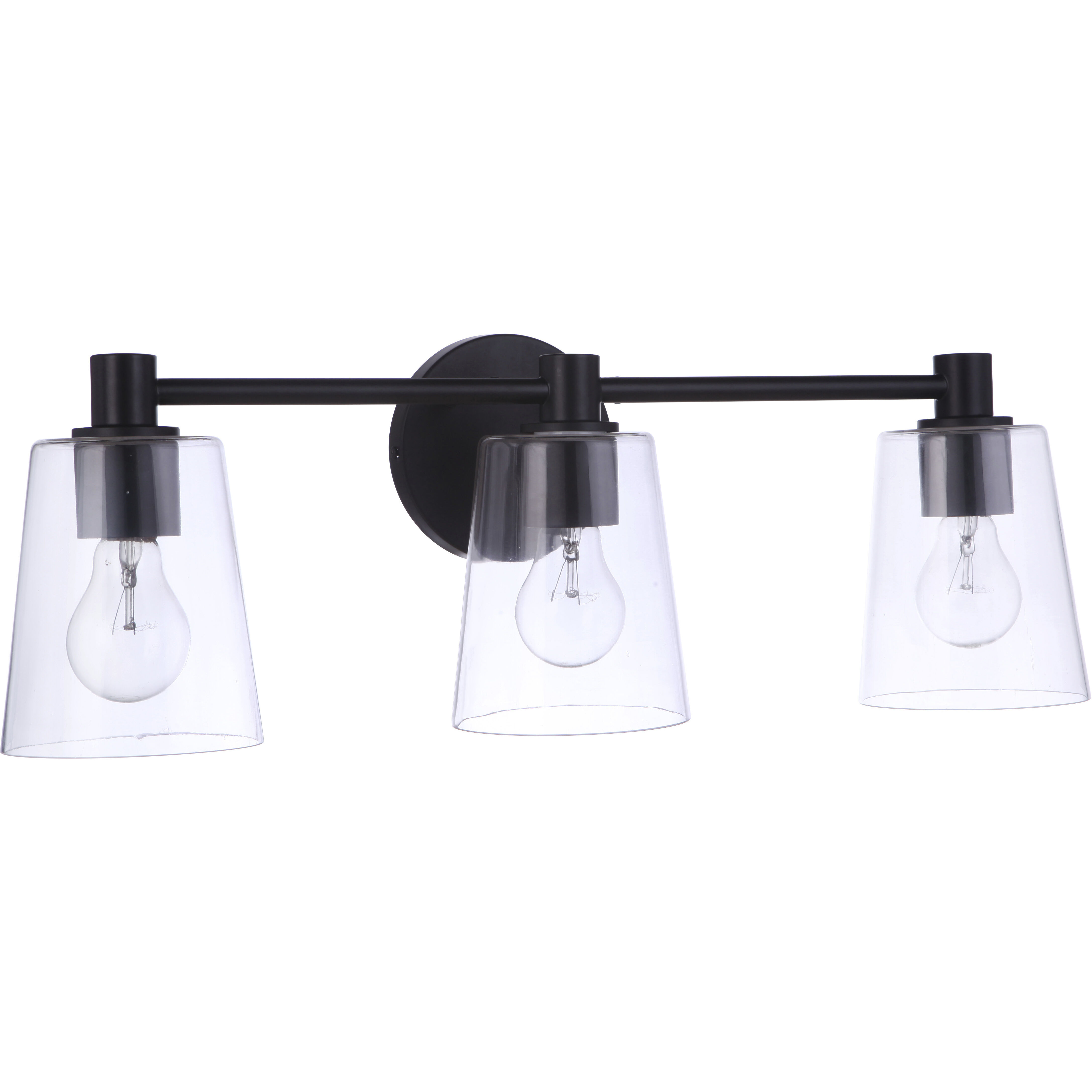 Black 3 sales light vanity light