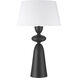 Misha 28.07 inch 100 watt Flat Black Table Lamp Portable Light