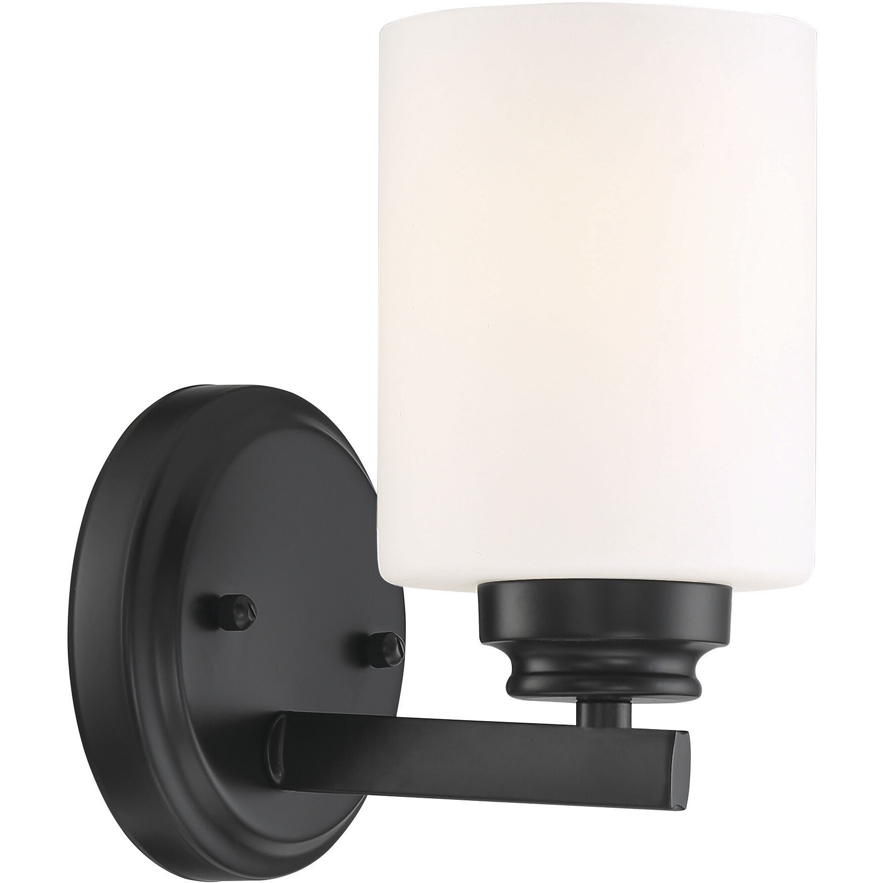 Neighborhood Bolden 1 Light 5 inch Flat Black Wall Sconce Wall Light in White Frost Glass, Neighborhood Collection