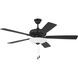 Eos 52 inch Flat Black with Flat Black/Greywood Blades Ceiling Fan (Blades Included), Contractor Fan