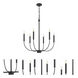 Traci 6 Light 26.38 inch Flat Black Chandelier Ceiling Light