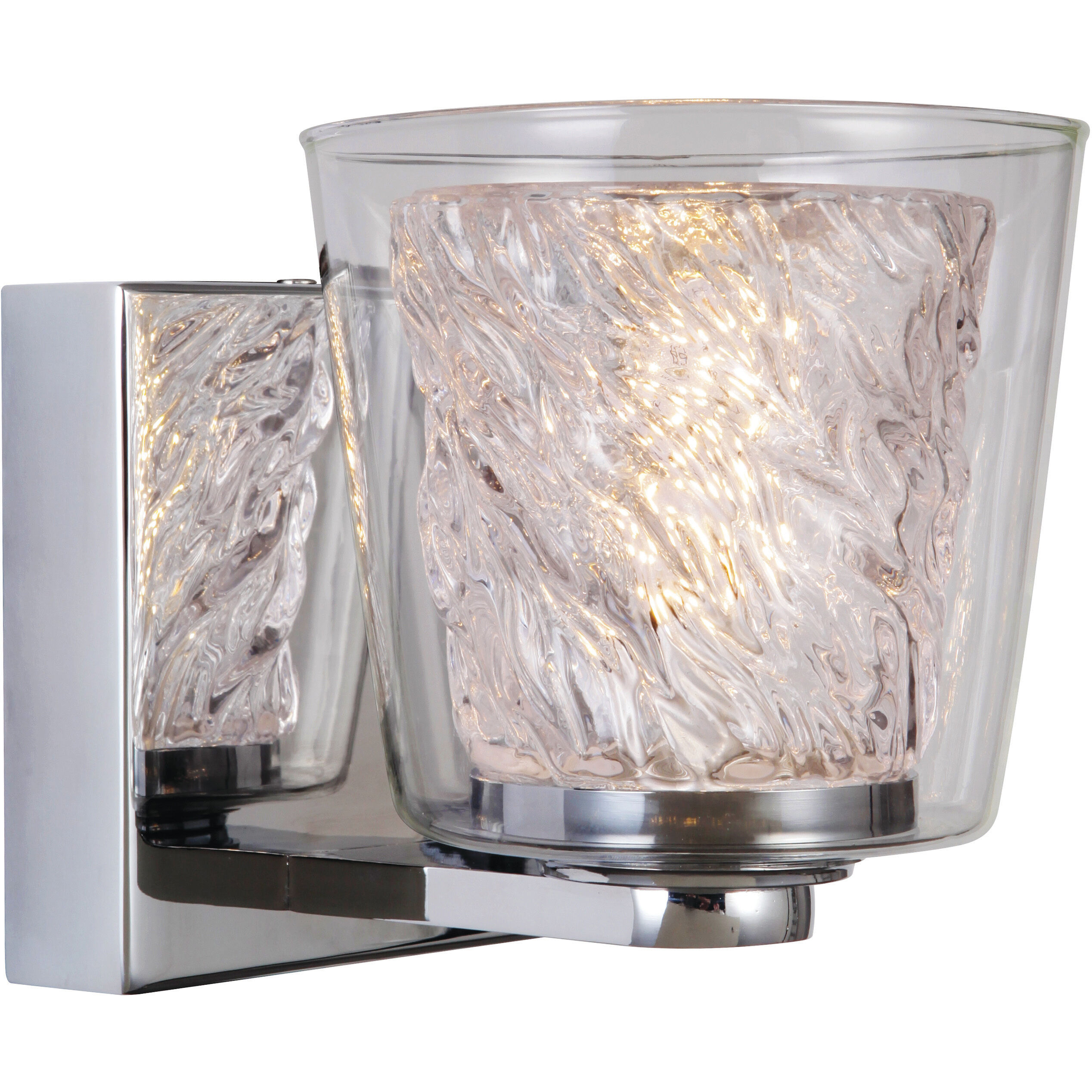 Bevi LED 5 inch Chrome Wall Sconce Wall Light