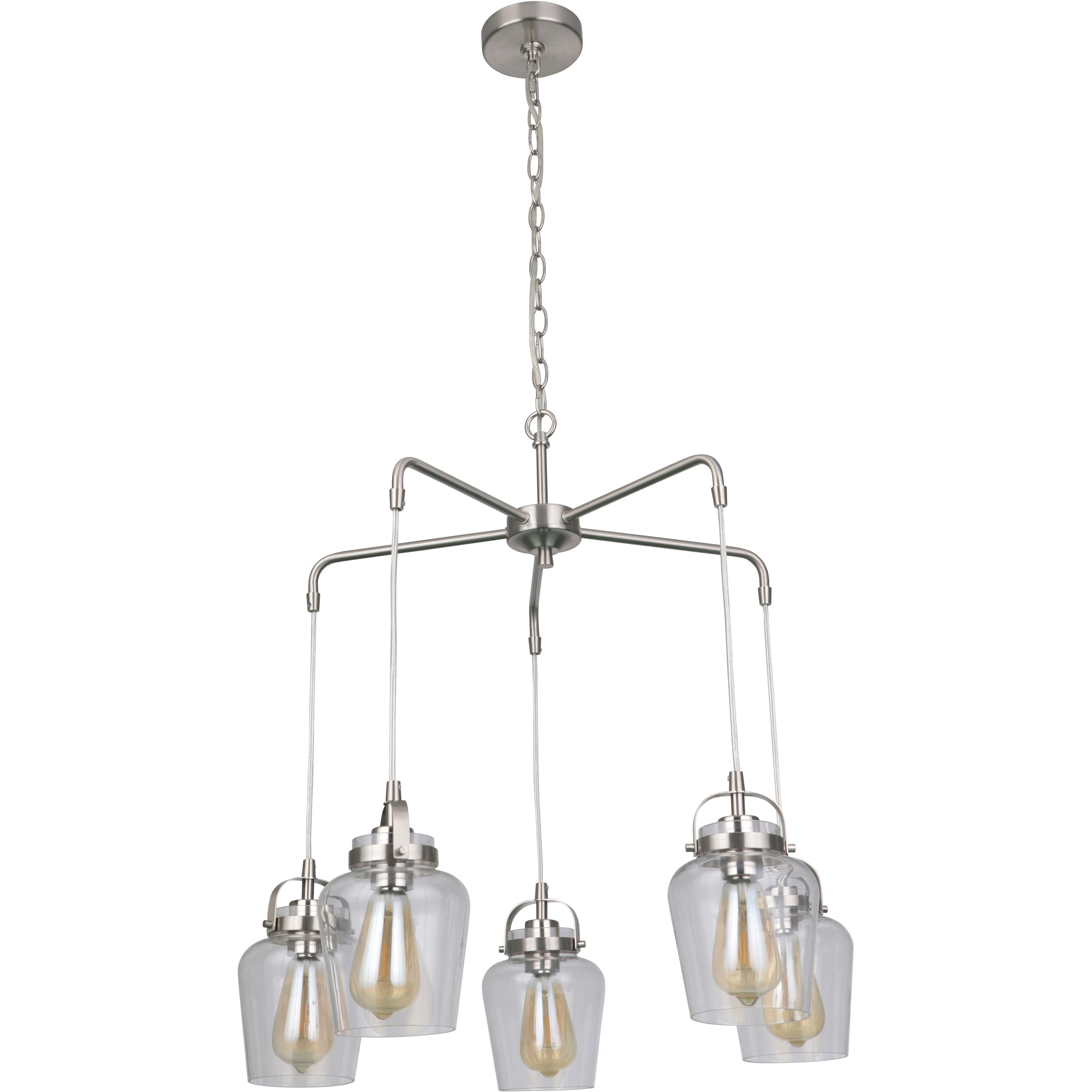 Neighborhood Trystan 5 Light 27.5 inch Brushed Polished Nickel Chandelier Ceiling Light