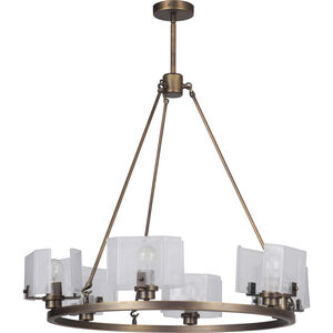 Trouvaille 6 Light 30 inch Patina Aged Brass Chandelier Ceiling Light