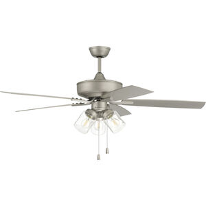 Pro Plus 104 52 inch Painted Nickel with Brushed Nickel Blades Outdoor Contractor Fan