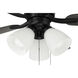 Wheeler 52 inch Flat Black with Flat Black/Greywood Blades Fan