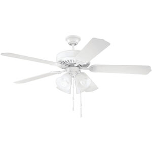 Pro Builder 203 52 inch White Ceiling Fan Kit in Contractor White