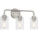 Stowe 3 Light 22 inch Brushed Polished Nickel Vanity Light Wall Light